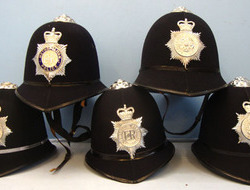 British Police Contables & Sergeant\'s Uniform Helmet with Plate. (price per hel British Police Contables & Sergeant's Uniform Helmet with Plate. (price per helm Clothing