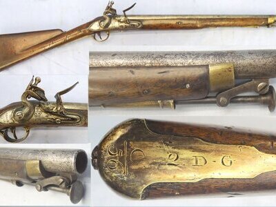 British, Flintlock, 1761 Dated, .65” Calibre Brown Bess Cavalry Carbine with 20“ Barrel Marked to the 2nd Dragoon Guards. - A 1007 British, Flintlock, 1761 Dated, .65” Calibre Brown Bess Cavalry Carbine with 20“ Barrel Marked to the 2nd Dragoon Guards. - A 1007 Muzzleloader None Rifle