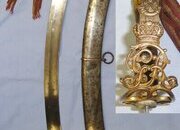 VERY RARE**NAPOLEONIC PENINSULAR WARS ERA**British Webb 57 Piccadilly London 1803 Pattern Light Infantry Flank Officer’s Sword With Blued & Etched Warranted Sabre Blade, Remnant Of Original Officer’s Cord & Scabbard. Sn 22823 Sword