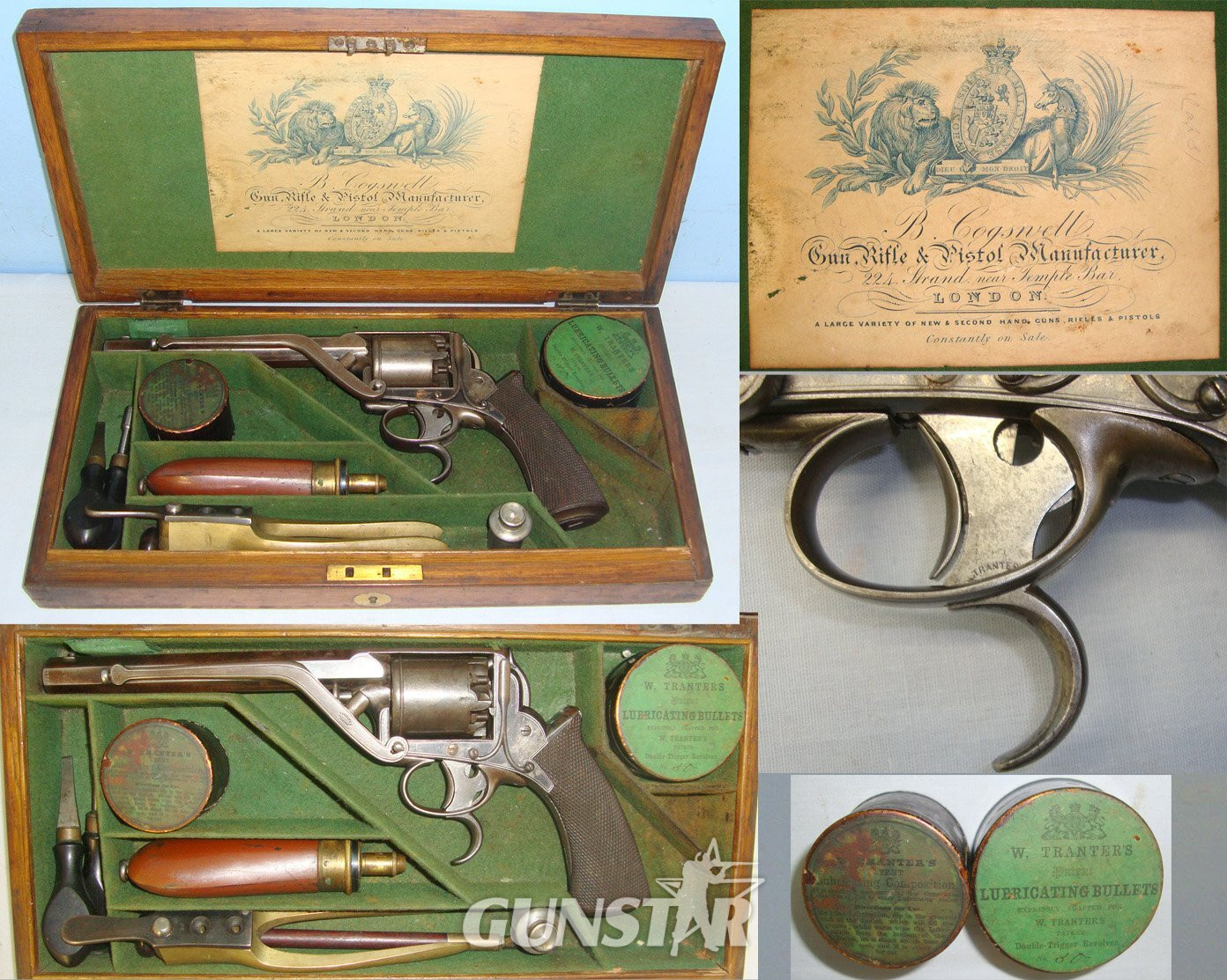  Benjamin Cogswell With Spurless Hammer, Captive Loading Lever, Octagonal Barrel & Accessories. Sn 22360 .50 Cal Muzzleloader Revolver