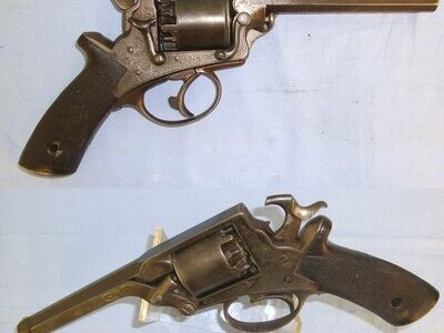 LARGE FRAME**C1865 Victorian Tranter's Patent, Double Action 54 Bore (.442 Calibre) 5 Shot Percussion Revolver. Sn 23484:38 tranter revolver .54 Cal Muzzleloader Revolver