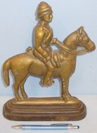 Victorian Cast Iron \'Door Stop\' Depicting Lord Kitchener On Horse Back Mounted On A Metal Plinth. MISC 858. Victorian Cast Iron \'Door Stop\' Depicting Lord Kitchener On Horse Back Mounted On A Metal Plinth. MISC 858. Other Accessory