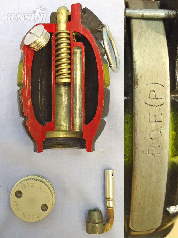  INERT DEACTIVATED. MINT, British, 1972 Dated, Last Production, Quarter Sectioned, Factory Display Dummy, Mills No 36M MK1, Hand Grenade by Royal Ordnance Factory, Patricroft. - O 2047 INERT DEACTIVATED. MINT, British, 1972 Dated, Last Production, Quarter Sectioned, Factory Display Dummy, Mills No 36M MK1, Hand Grenade by Royal Ordnance Factory, Patricroft. - O 2047  Other Ammunition