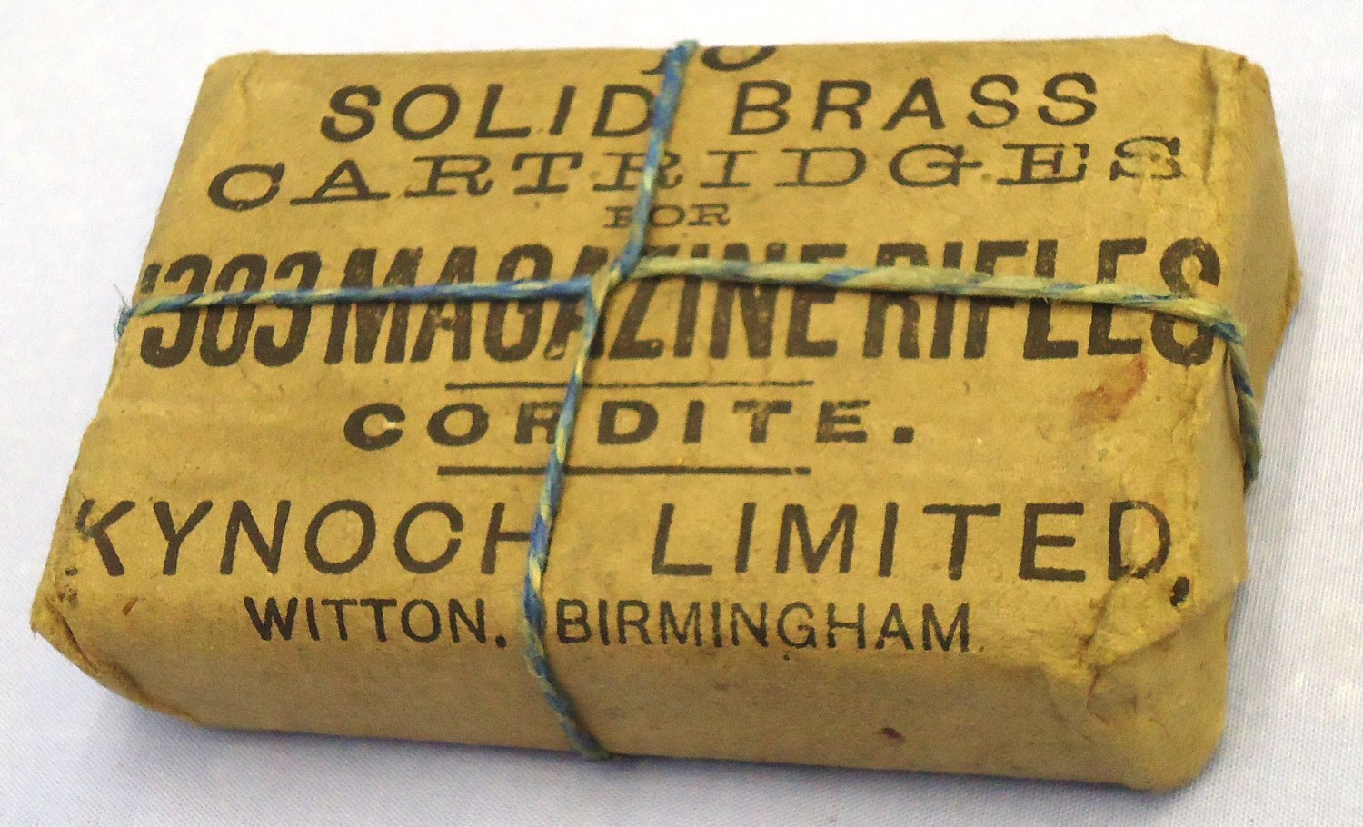INERT DEACTIVATED. Scarce, British, WW1, 1914 Dated, Kynoch, 10 Round, .303 Mark VII Ball Round Service Pack. - O 2304 INERT DEACTIVATED. Scarce, British, WW1, 1914 Dated, Kynoch, 10 Round, .303 Mark VII Ball Round Service Pack. - O 2304  Other Ammunition - {CATEGORY} in 