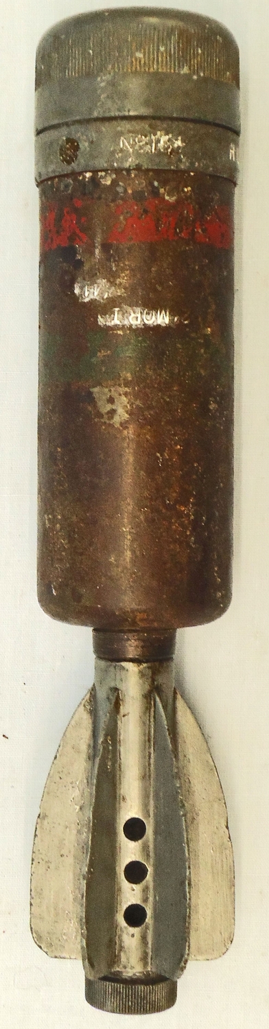 INERT DEACTIVATED. Unfired Original WW2 1941 Dated British 2 Inch High Explosive (H.E) Mortar. Sn - 20838 INERT DEACTIVATED. Unfired Original WW2 1941 Dated British 2 Inch High Explosive (H.E) Mortar. Sn - 20838  Other Ammunition - {CATEGORY} in 