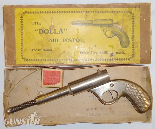 Dolla Boxed* C1933 ‘Dolla’ Spring Pistol. 21493. None in 