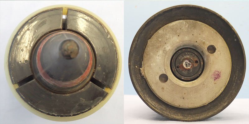  INERT DEACTIVATED. Unfired British 20pr Mark 4 APDS/T (Armour Piercing Discarding Sabot/Trace) Petal Sabot Projectile. - O 2278 INERT DEACTIVATED. Unfired British 20pr Mark 4 APDS/T (Armour Piercing Discarding Sabot/Trace) Petal Sabot Projectile. - O 2278  Other Ammunition
