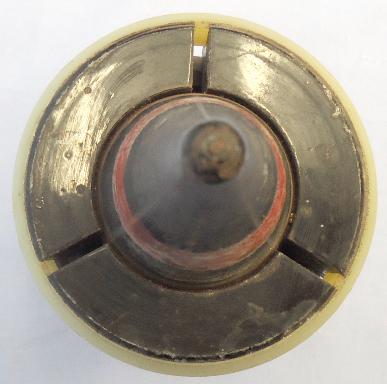 {CATEGORY} - INERT DEACTIVATED. Unfired British 20pr Mark 4 APDS/T (Armour Piercing Discarding Sabot/Trace) Petal Sabot Projectile. - O 2278 INERT DEACTIVATED. Unfired British 20pr Mark 4 APDS/T (Armour Piercing Discarding Sabot/Trace) Petal Sabot Projectile. - O 2278  Other Ammunition