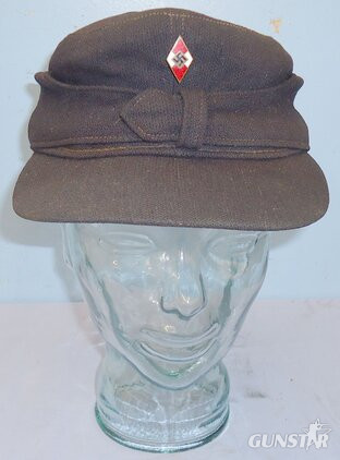 Original WWII Hitler Youth HJ Field Cap with HJ Enamel Pin Badge and RZM Codes.  15793:56. Original WWII Hitler Youth HJ Field Cap with HJ Enamel Pin Badge and RZM Codes.  15793:56. Antique & Militaria in 