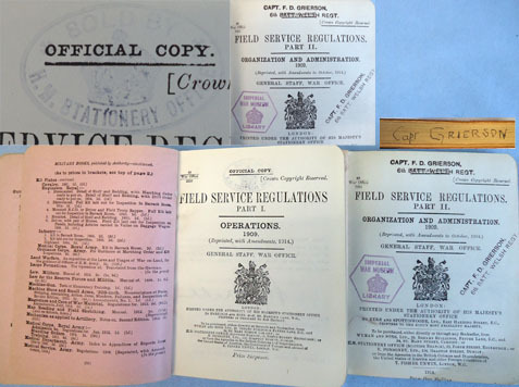 Set Of 4 Official H.M.S.O. Field Service Regulations Parts 1 And 2 Dated 1909, M Set Of 4 Official H.M.S.O. Field Service Regulations Parts 1 And 2 Dated 1909, M Other Accessory