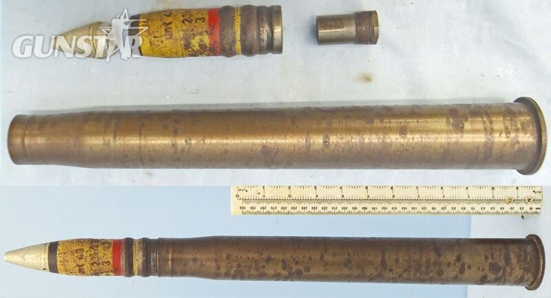 INERT DEACTIVATED. Unfired German, WW2, 1941 Dated, 3.7cm SC/30 (37x380R) High Explosive Tracer (HET) Round. - O 2193 INERT DEACTIVATED. Unfired German, WW2, 1941 Dated, 3.7cm SC/30 (37x380R) High Explosive Tracer (HET) Round. - O 2193  Other Ammunition in 