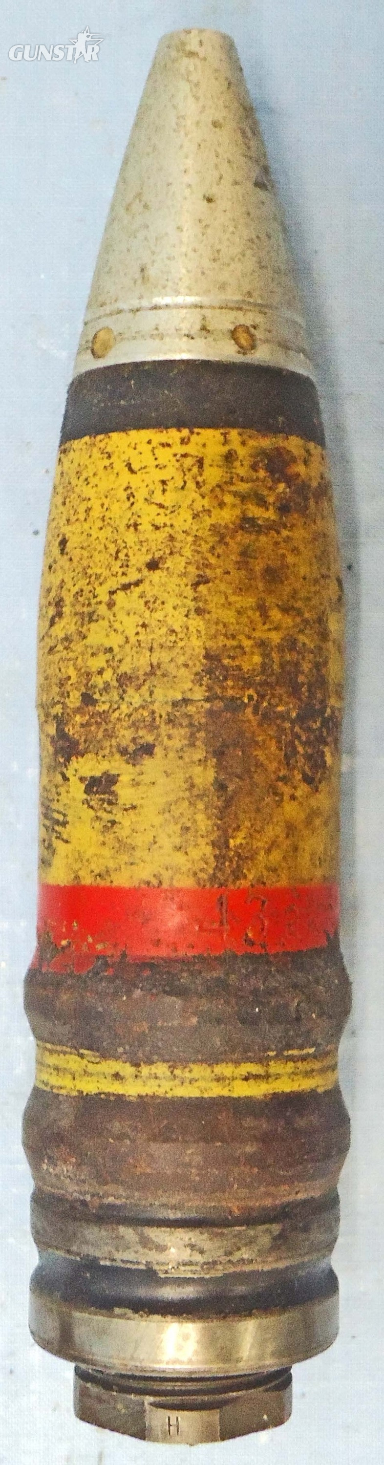 {CATEGORY} - INERT DEACTIVATED. Unfired German, WW2, 1941 Dated, 3.7cm SC/30 (37x380R) High Explosive Tracer (HET) Round. - O 2193 INERT DEACTIVATED. Unfired German, WW2, 1941 Dated, 3.7cm SC/30 (37x380R) High Explosive Tracer (HET) Round. - O 2193  Other Ammunition in 