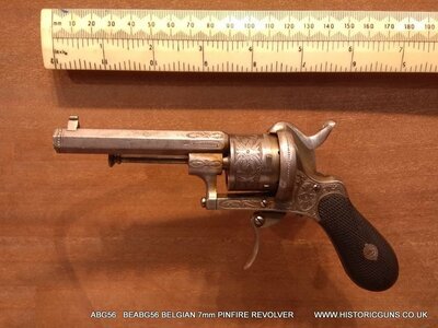 Belgian Pinfire 7 mm Revolver