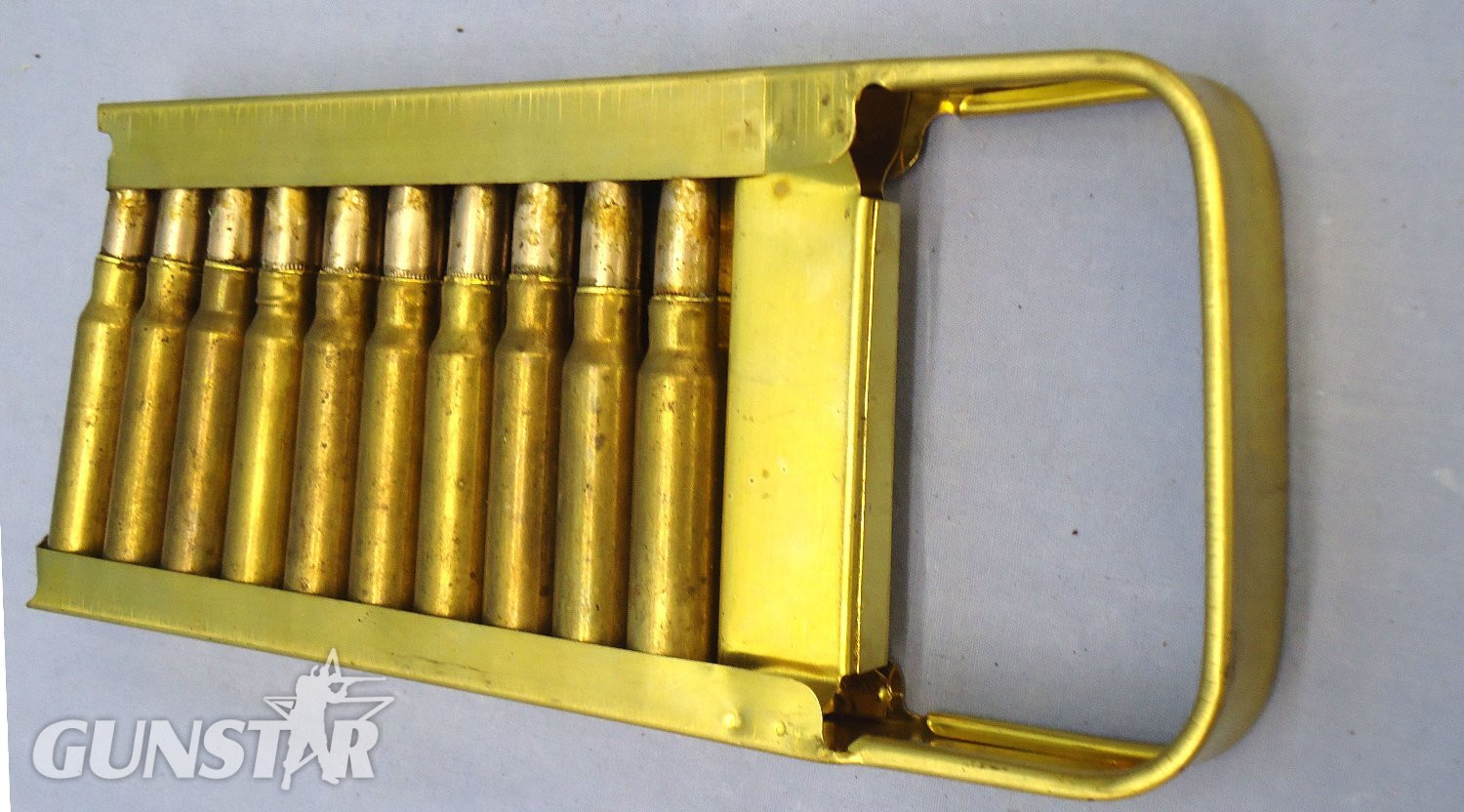 {CATEGORY} - Breda DEACTIVATED INERT. Italian, WW2, 1939 Dated, Breda Model 30 Machine Gun, Brass Loading Clip of 20 x 7.35 (7.35 x 51) rounds. - O 2137  Other Ammunition in 