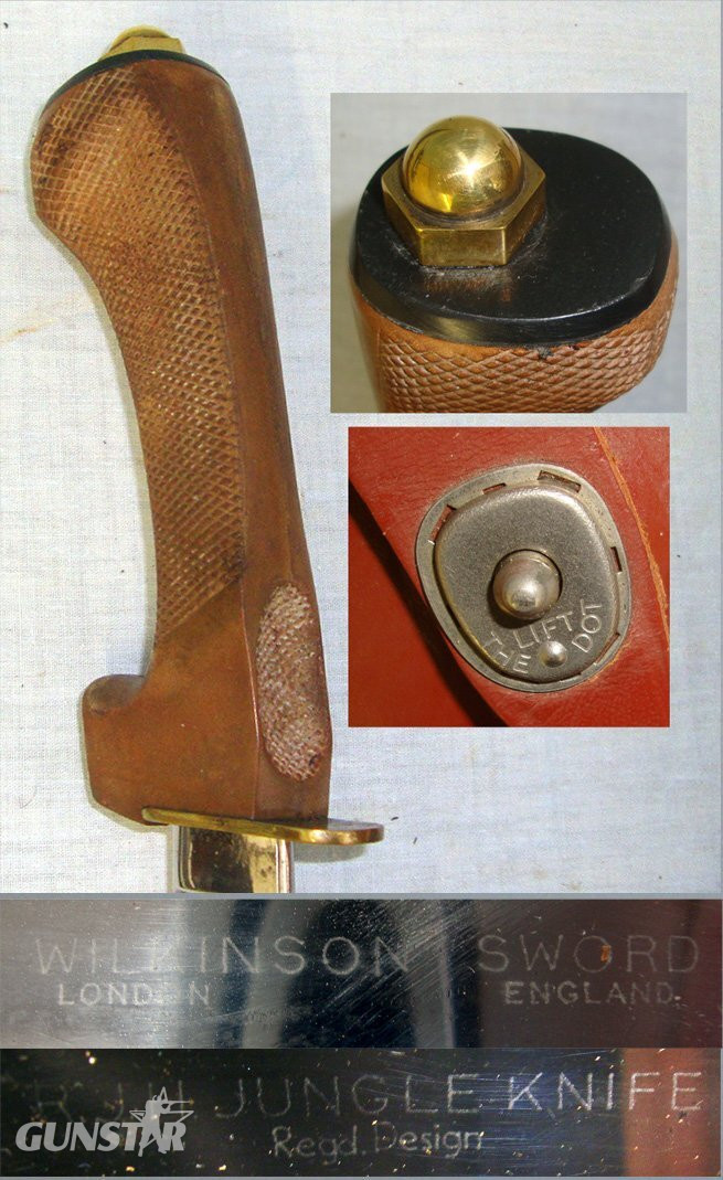 RARE** ONE OF 7,000**1960’s British Military Wilkinson Sword RJH Jungle Fighting Knife With Correct British 1908 Pattern Cavalry Sword Handle & Scabbard. ED 2540 Knive in 