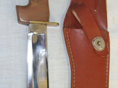 RARE** ONE OF 7,000**1960’s British Military Wilkinson Sword RJH Jungle Fighting Knife With Correct British 1908 Pattern Cavalry Sword Handle & Scabbard. ED 2540 Knive