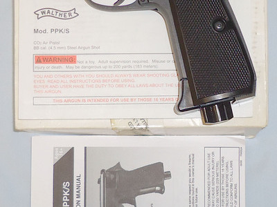 Walther As New* Boxed ‘Walther PPK/S C02 BB Pistol with Owners Manual. AI 803 .177
