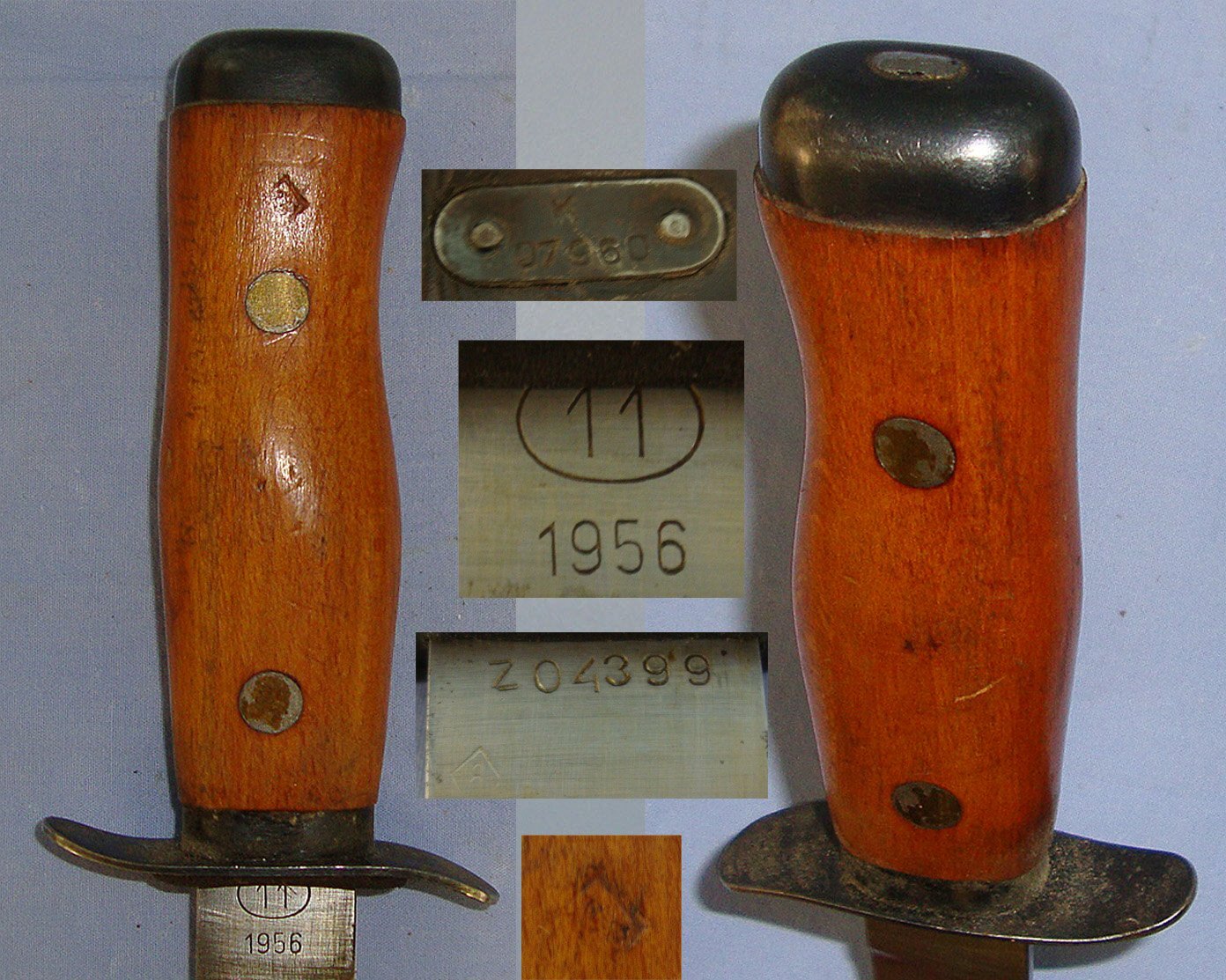 Cold War Era 1956 Dated Polish / Poland Army Special Forces Fighting Knife & Scabbard. Sn 23756 Knive