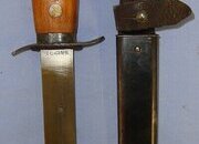 Cold War Era 1956 Dated Polish / Poland Army Special Forces Fighting Knife & Scabbard. Sn 23756 Knive