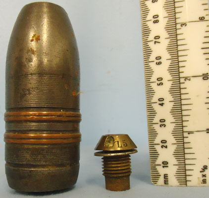  DEACTIVATED INERT. French WW1 1918 Dated French Naval 37mm (37 x 94R) Pom Pom No DEACTIVATED INERT. French WW1 1918 Dated French Naval 37mm (37 x 94R) Pom Pom No