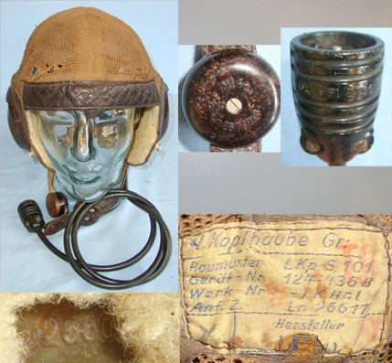 LKpN-101 / LKpS-101’ Luftwaffe Fighter Pilot\'s Tropical Netzkopfhaube Mesh Flyi LKpN-101 / LKpS-101’ Luftwaffe Fighter Pilot's Tropical Netzkopfhaube Mesh Flyin Clothing