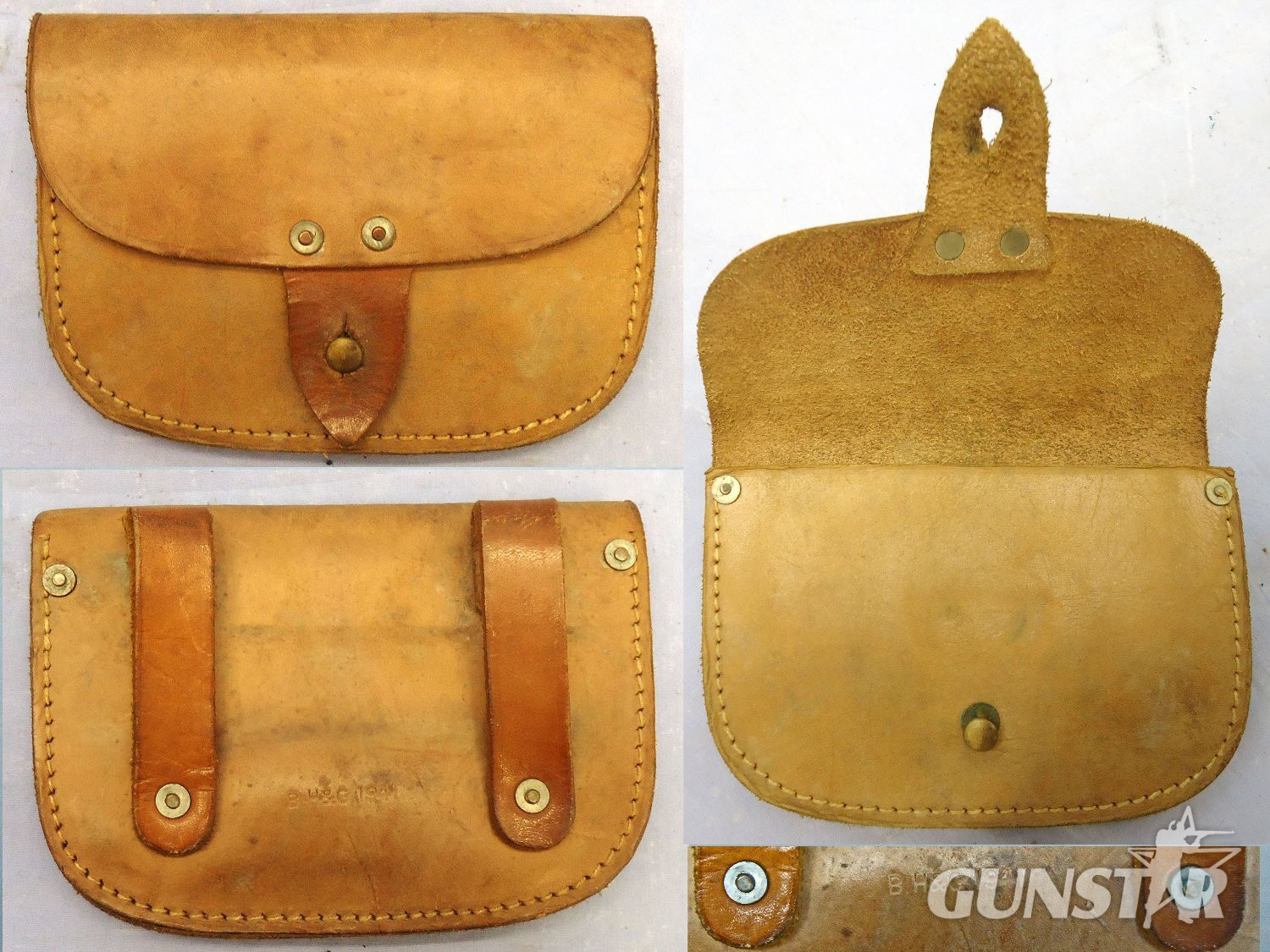 British, 1941 Dated, MINT, British Emergency Pattern 1939, Officers Sam Browne Tan Leather .455 Webley Ammunition Pouch. - MISC 1018 British, 1941 Dated, MINT, British Emergency Pattern 1939, Officers Sam Browne Tan Leather .455 Webley Ammunition Pouch. - MISC 1018 Other Accessory in 