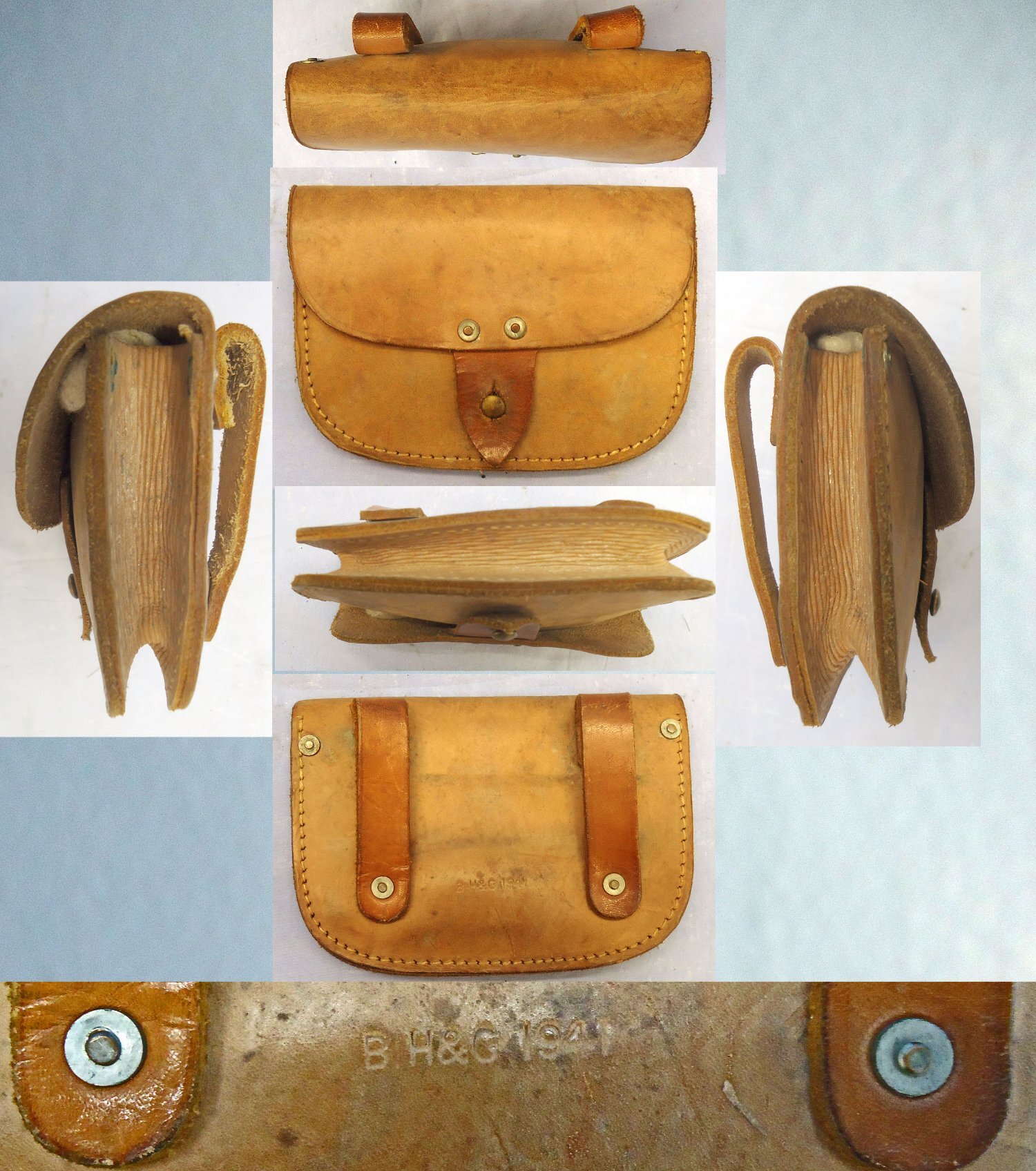 British, 1941 Dated, MINT, British Emergency Pattern 1939, Officers Sam Browne Tan Leather .455 Webley Ammunition Pouch. - MISC 1018 British, 1941 Dated, MINT, British Emergency Pattern 1939, Officers Sam Browne Tan Leather .455 Webley Ammunition Pouch. - MISC 1018 Other Accessory