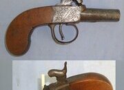 C1840 English Weston Of Brighton 54 Bore Percussion Pocket Pistol With Turn Off Barrel. Sn 23561 percussion pistol .54 Cal Muzzleloader Muzzleloader