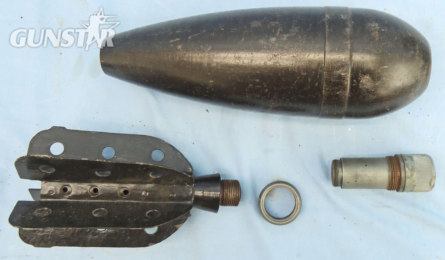 INERT DEACTIVATED. British, WW2, Unfired, 1943 Dated, 4.2 Inch High Explosive Mortar. Sn - O 2220 INERT DEACTIVATED. British, WW2, Unfired, 1943 Dated, 4.2 Inch High Explosive Mortar. Sn - O 2220  Other Ammunition - {CATEGORY}
