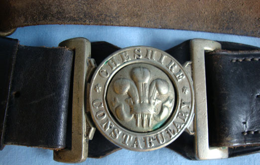 WW1 Period Cheshire Constabulary Uniform Leather Waist Belt, Buckle and Clasp WW1 Period Cheshire Constabulary Uniform Leather Waist Belt, Buckle and Clasp Clothing
