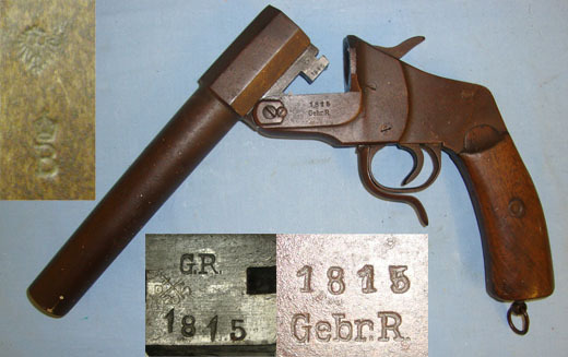  Gebr.R\' Gebruder Rempt Suhl. 27mm Flare/Very/signal Pistol