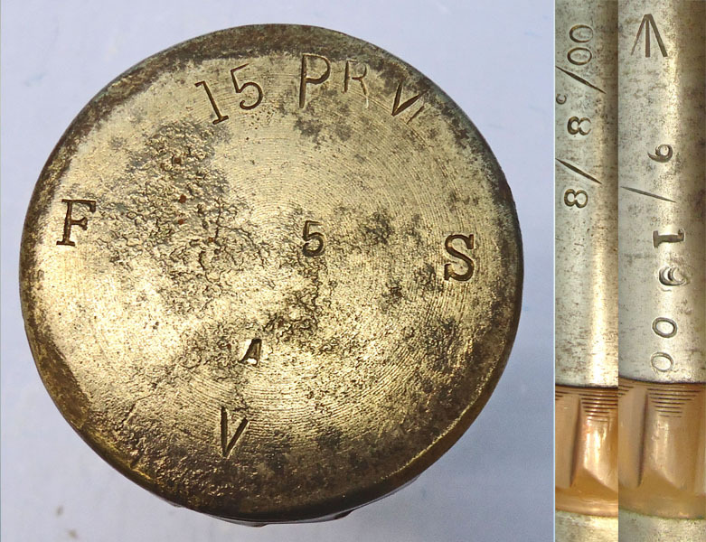INERT DEACTIVATED. Rare British Boer War Period 1900 Dated 15 Pounder Breach Loading Horse Field Gun Shrapnel Shell. - O 1896 INERT DEACTIVATED. Rare British Boer War Period 1900 Dated 15 Pounder Breach Loading Horse Field Gun Shrapnel Shell. - O 1896  Other Ammunition