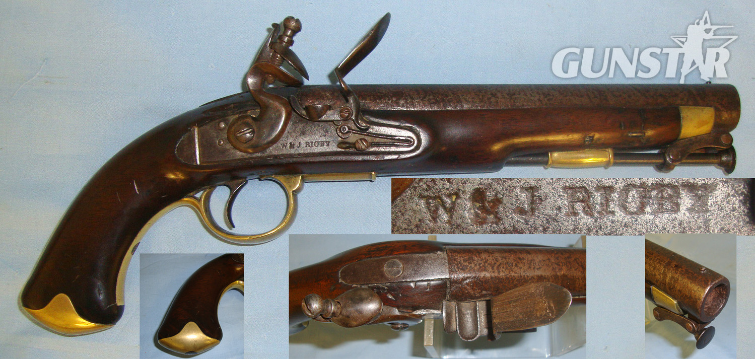 W. & J. Rigby With Fish Tail Stock, Brass Furniture & Captive Ram Rod. Sn 21350 None Muzzleloader in 
