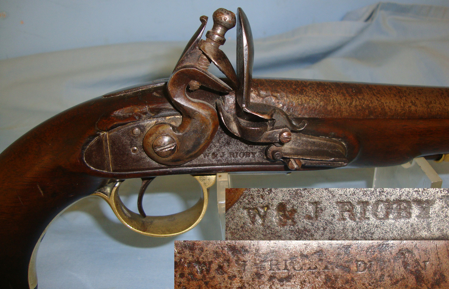W. & J. Rigby With Fish Tail Stock, Brass Furniture & Captive Ram Rod. Sn 21350 None Muzzleloader