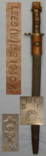 *WWI British ‘P13’ Mk1 Sword, Bayonet and Scabbard. BAYO 742. Bayonet