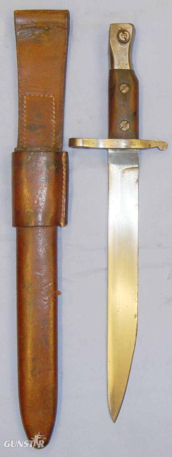 WWI Modified Canadian Ross Mk II Bayonet and Scabbard BAYO 344. Bayonet in 