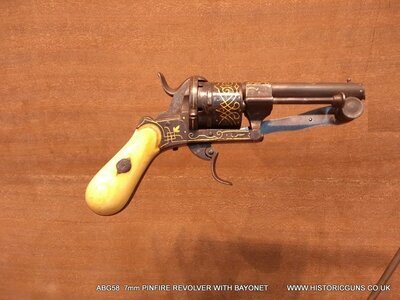 Belgian Pinfire 7 mm Revolver
