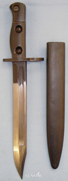  Scarce* British 2A1 Sterling Patchett Sub Machine Gun Bayonet and Scabbard. BAYO 405. Bayonet