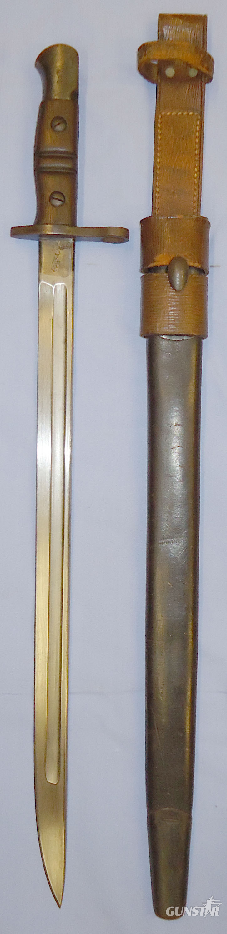 WWI British ‘P13’ Mk1 Sword, Bayonet Enfield Scabbard and Frog. BAYO 266. Bayonet in 