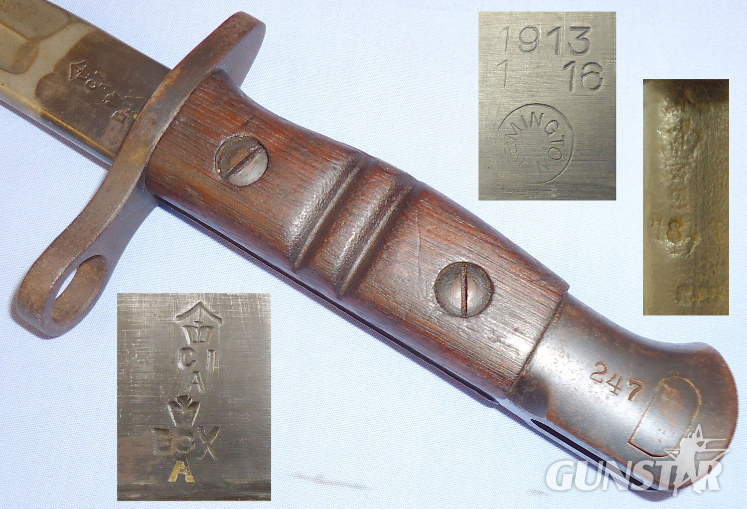 WWI British ‘P13’ Mk1 Sword, Bayonet Enfield Scabbard and Frog. BAYO 266. Bayonet