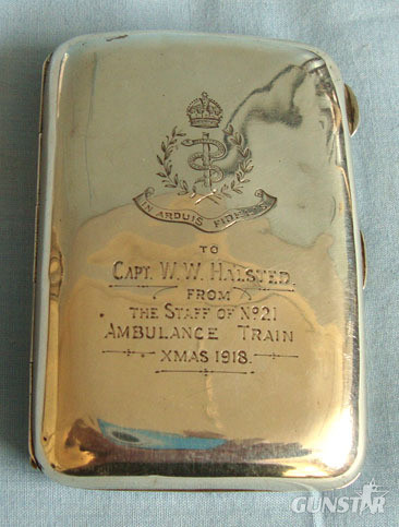 WW1 'Xmas 1918' Hallmarked Silver Presentation Cigarette Case To Capt. W.W. Hals WW1 'Xmas 1918' Hallmarked Silver Presentation Cigarette Case To Capt. W.W. Hals Other Accessory in 