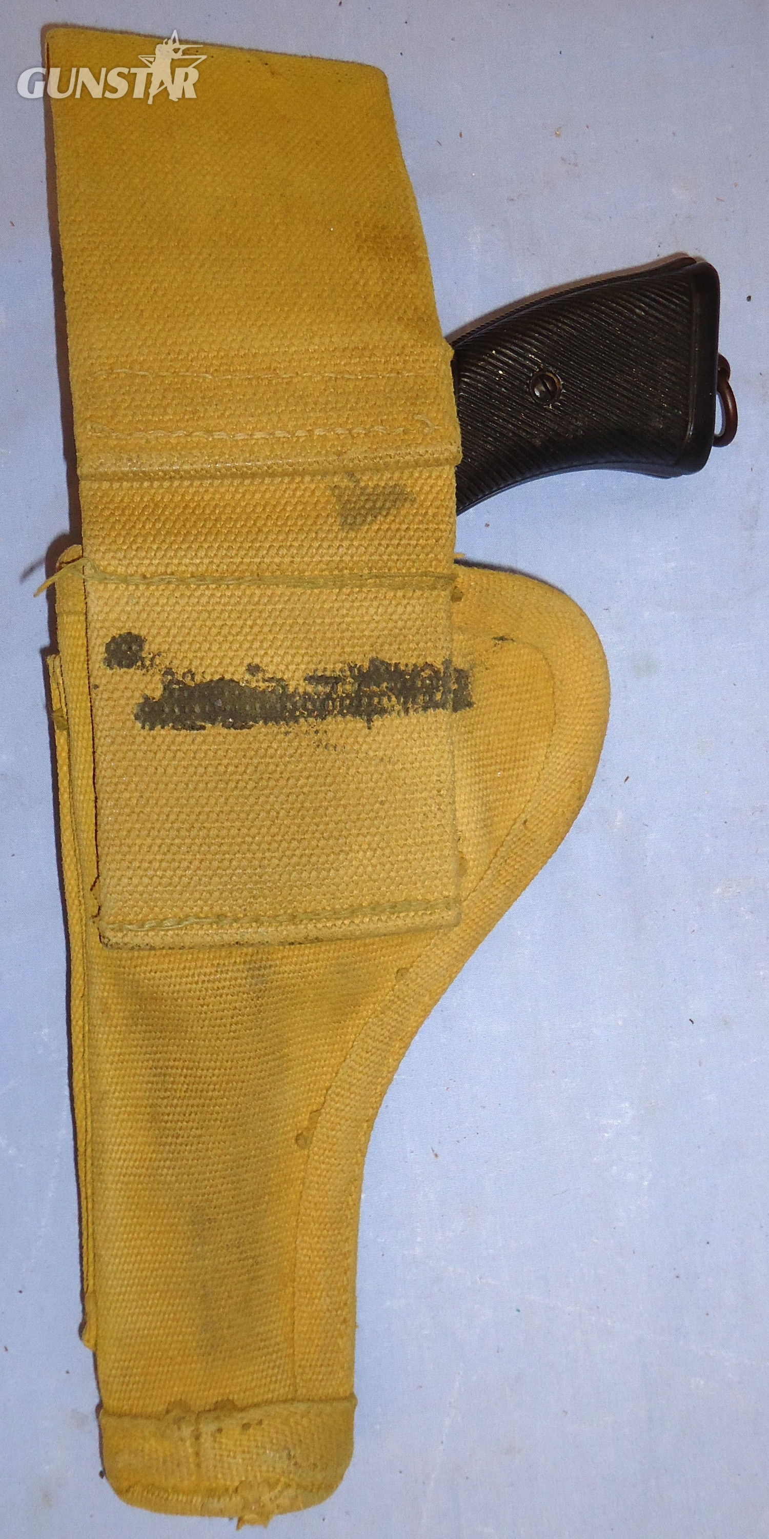 WW2, British WD MK 2 Webbing Open Top Tanker’s Holster For Enfield .380 Calibre Spurless Tanker’s Revolvers. - MISC 889 WW2, British WD MK 2 Webbing Open Top Tanker’s Holster For Enfield .380 Calibre Spurless Tanker’s Revolvers. - MISC 889 Other Accessory