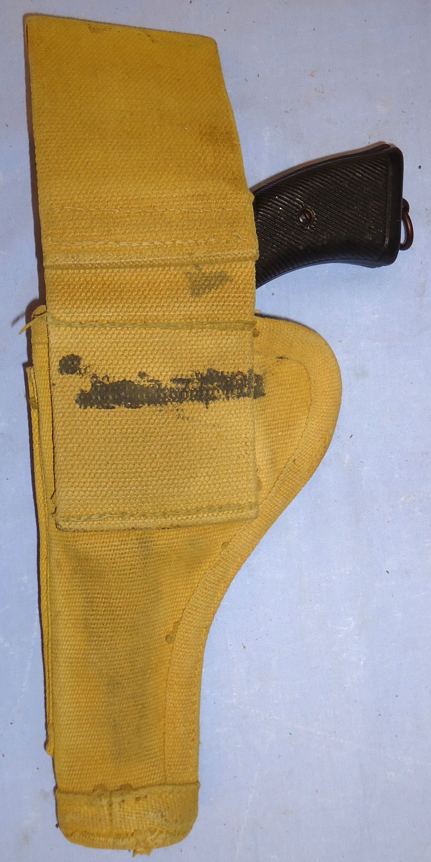 WW2, British WD MK 2 Webbing Open Top Tanker’s Holster For Enfield .380 Calibre Spurless Tanker’s Revolvers. - MISC 889 WW2, British WD MK 2 Webbing Open Top Tanker’s Holster For Enfield .380 Calibre Spurless Tanker’s Revolvers. - MISC 889 Other Accessory