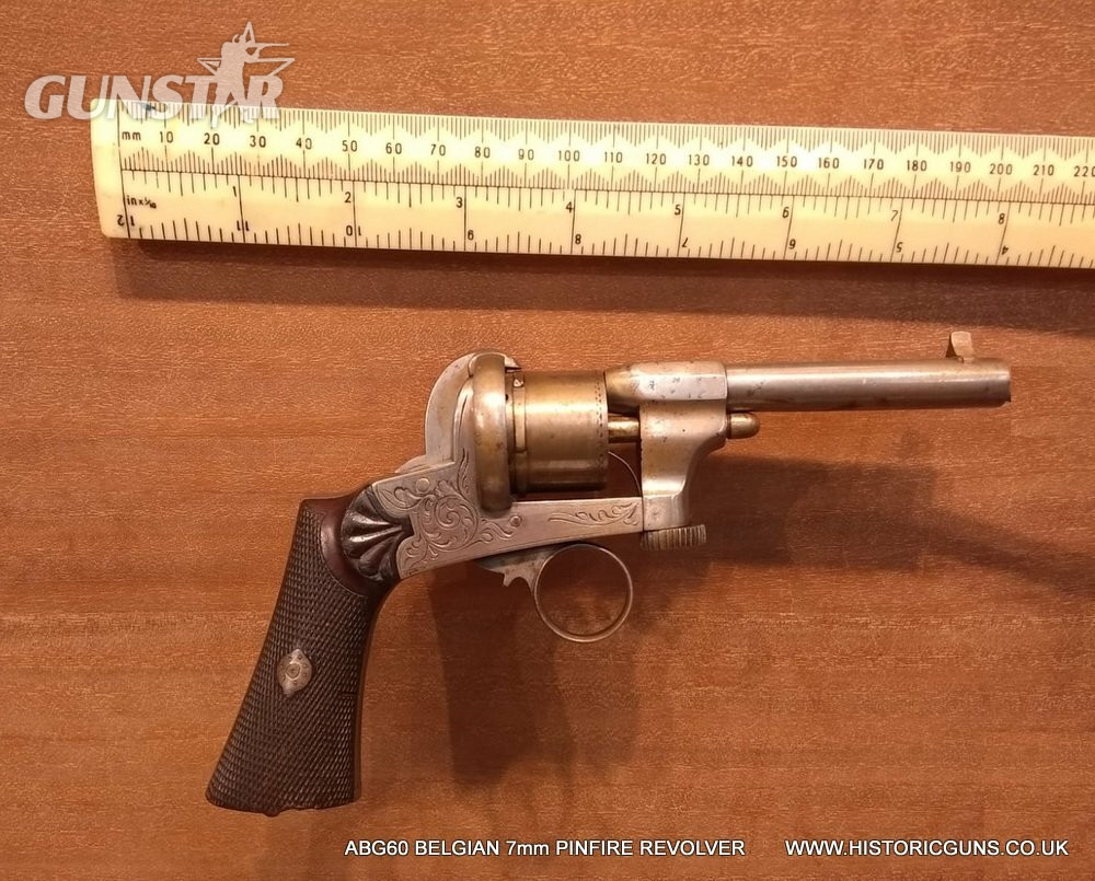 Mariette Pinfire 7mm Revolver in 
