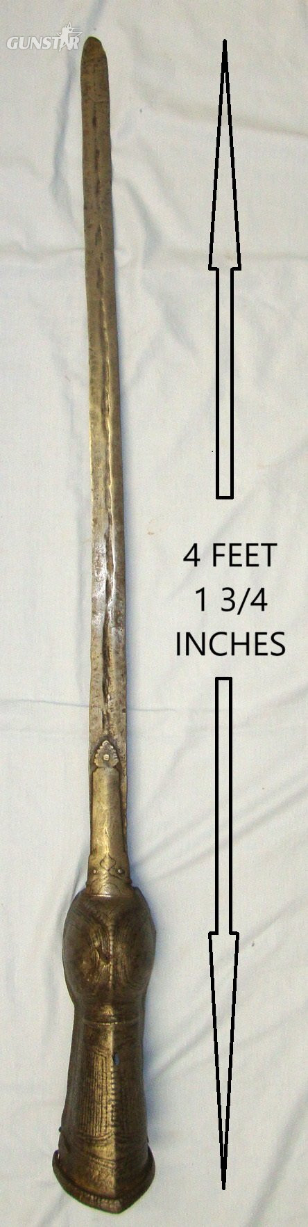 Original Victorian Era Indian Pata Gauntlet Long Sword. Sn 22752 Sword in 