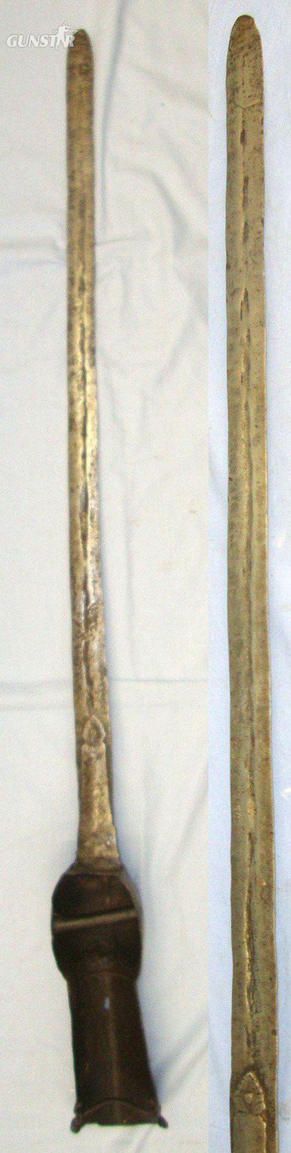  Original Victorian Era Indian Pata Gauntlet Long Sword. Sn 22752 Sword