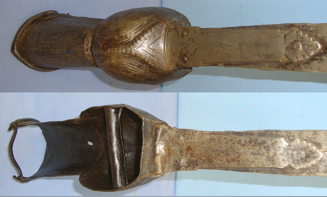 Original Victorian Era Indian Pata Gauntlet Long Sword. Sn 22752 Sword