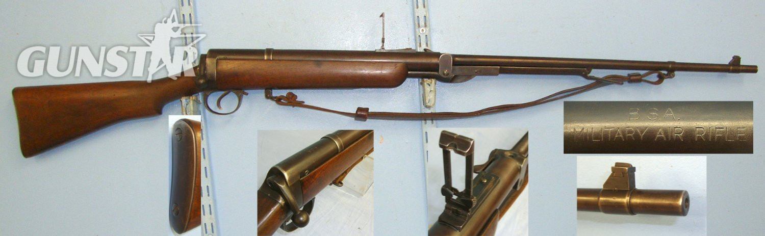 RAREST & MOST DESIRABLE**EARLY PRODUCTION**1907-1914 BSA Military Long Rifle Pattern ‘Long Lee Type’ .177 Calibre Territorial / Volunteer Lincoln Jeffries Patent Under-Lever Training Air Rifle & Sling. Sn 23262 air rifle .177 in 
