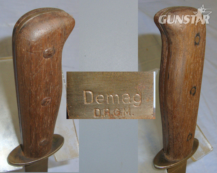 WW1 & Inter War Era German DEMAG Trench Fighting Knife & Scabbard Dagger