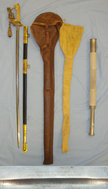 1960 PERSONALLY PRESENTED BY QE II British Royal Navy Officer’s Sword By Gieves With Etched Presentation Panel To Midshipman William David Spence Kay Smith, Scabbard With Covers & Gieves Midshipman’s Telescope With Similar Presentation Inscription Sword